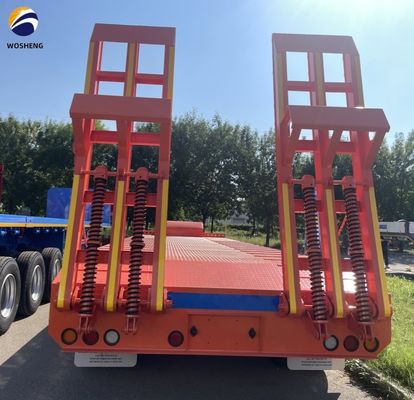 Semi-remorque basse 60-100 tonnes à 4 essieux pour le transport de camions lourds et de remorques