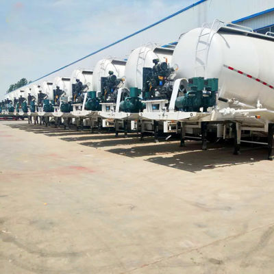 3 essieux Ciment en alliage d'aluminium réservoir pneumatique semi-remorque réservoir de carburant camions remorques