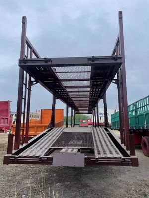 Partie chaude 2 essieux 3 essieux Double pont Voiture de transport Semi-remorque 16690 x 2700 x 3000mm