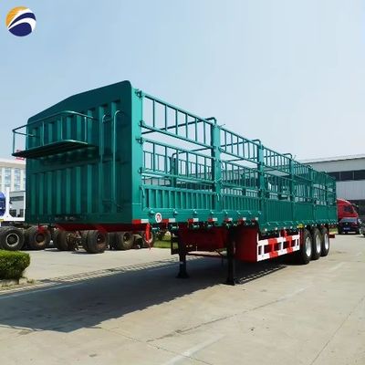 Semi-remorque à 3/4 essieux de 30 à 80 tonnes pour le transport de marchandises et de bétail