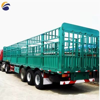 Semi-remorque à 3/4 essieux de 30 à 80 tonnes pour le transport de marchandises et de bétail