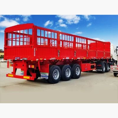 Semi-remorque à clôture multifonctionnelle à 3/4 essieux pour le transport d'animaux en vrac