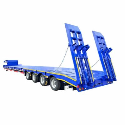 60 tonnes 2 &quot;/ 3,5 &quot; JOST King Pin 3 Axle Lowboy Chargeur Semi-remorque basse pour lourdes charges