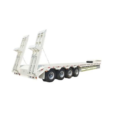 60 tonnes 2 &quot;/ 3,5 &quot; JOST King Pin 3 Axle Lowboy Chargeur Semi-remorque basse pour lourdes charges
