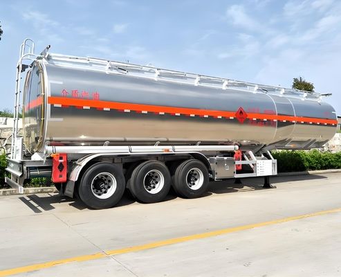 Trailers de camions 45000 litres capacité réservoir de carburant semi-remorque avec suspension mécanique