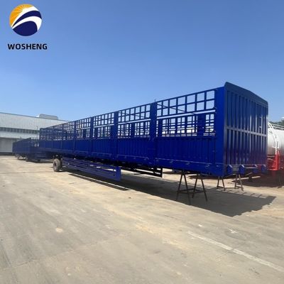 12400x2500x3650mm en acier 3 essieux 4 essieux clôture camion semi-remorque pour dans différentes couleurs