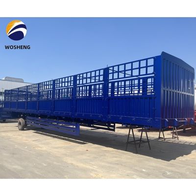 12400x2500x3650mm en acier 3 essieux 4 essieux clôture camion semi-remorque pour dans différentes couleurs