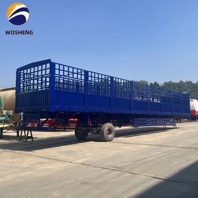 12400x2500x3650mm en acier 3 essieux 4 essieux clôture camion semi-remorque pour dans différentes couleurs