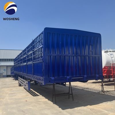 12400x2500x3650mm en acier 3 essieux 4 essieux clôture camion semi-remorque pour dans différentes couleurs