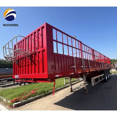 12400x2500x3650mm en acier 3 essieux 4 essieux clôture camion semi-remorque pour dans différentes couleurs