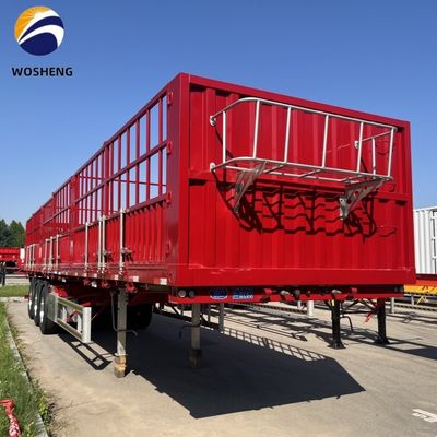 12400x2500x3650mm en acier 3 essieux 4 essieux clôture camion semi-remorque pour dans différentes couleurs