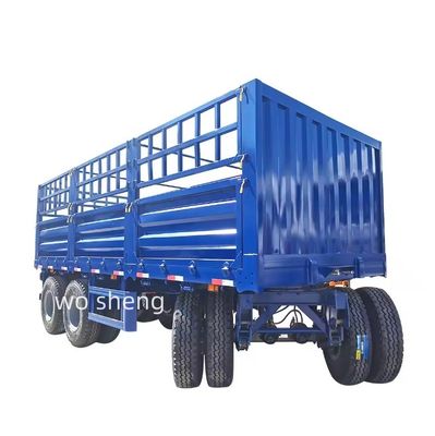 Trailers à plat de 10 à 30 tonnes à essieux en acier 2/3 avec piquet de clôture et système de freinage T30/30