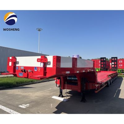 Leaf Spring 3 Axle Hydraulique Extensible Lowboy Chargeur Semi-remorque basse pour des charges lourdes