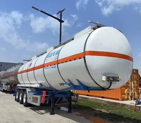 Trailer de réservoir en alliage d'aluminium d'acier inoxydable Charge utile maximale 30000 kg pour le transport de liquides