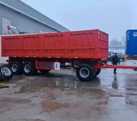 40 à 100 tonnes remorque à traction Dolly Full Truck Trailer avec piquet de paroi latérale pour charges lourdes