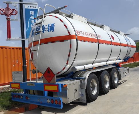 Trailer de réservoir en alliage d'aluminium d'acier inoxydable Charge utile maximale 30000 kg pour le transport de liquides