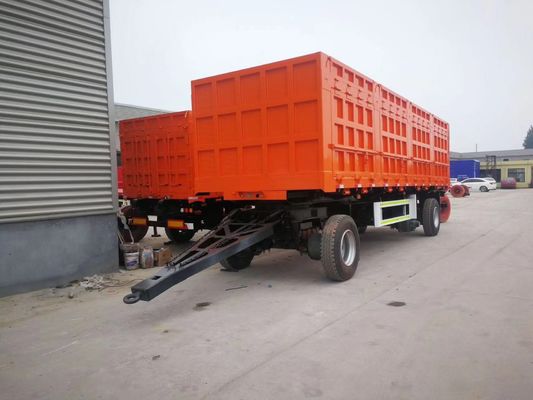 Q345 Trailers à barre de traction en acier au carbone à 2 axes et à 3 axes d'une capacité de 30 tonnes et à paroi latérale
