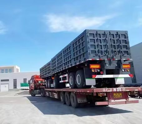 3 barres d'entraînement d'essieu, décharge latérale, remorque complète de 40 à 100 tonnes, remorqueuse Dolly, remorque complète