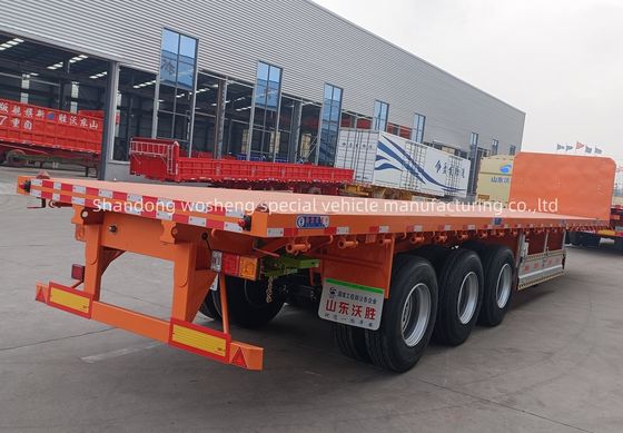 Semi-remorque pour le transport de conteneurs 3 axes 4 axes 20 pieds 40 pieds 45 pieds remorque de camion plat