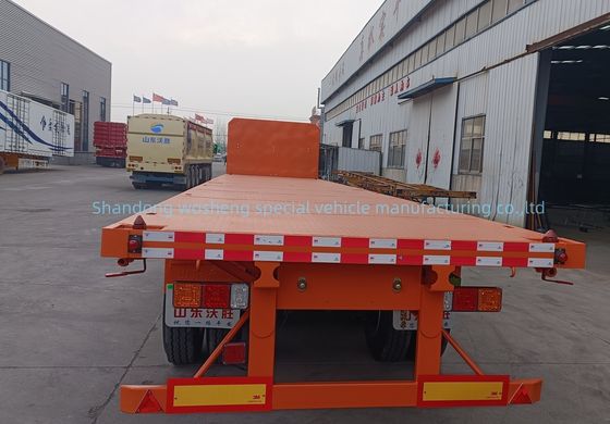 4 essieux 40 pieds remorque de transport lourd avec 90 mm*13 épaisseur mm*10 couche printemps feuille