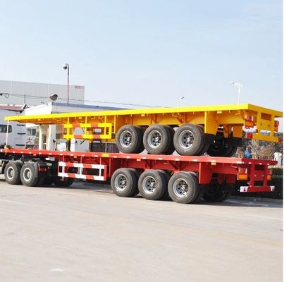 4 essieux 40 pieds remorque de transport lourd avec 90 mm*13 épaisseur mm*10 couche printemps feuille