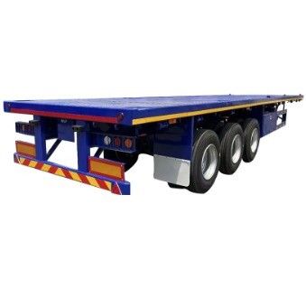 Semi-remorque à plat avec une capacité de 20 à 80 tonnes dans les 2/3/4 des essieux de 14M pour une remorque de 40 pieds