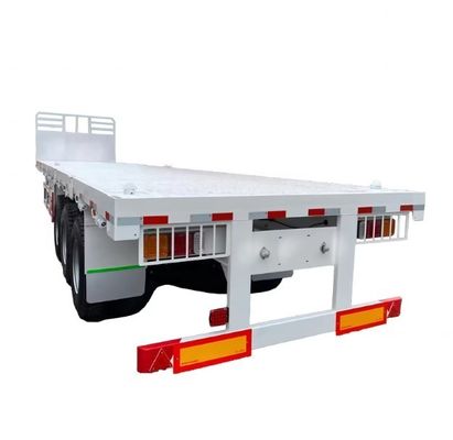 Semi-remorque à plat avec une capacité de 20 à 80 tonnes dans les 2/3/4 des essieux de 14M pour une remorque de 40 pieds