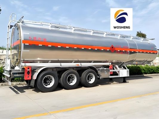 Semi-remorque de pétrolier 4200L en acier au carbone en acier inoxydable ou en alliage d'aluminium