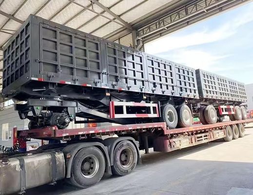 20 à 80 tonnes de camions à remorque avec matériel en acier et taille personnalisable 7600X2450X2500mm