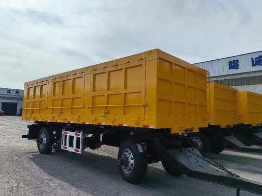WOSHENG 2 axes transport de marchandises Full Trailer avec barre de tirage et demande du client