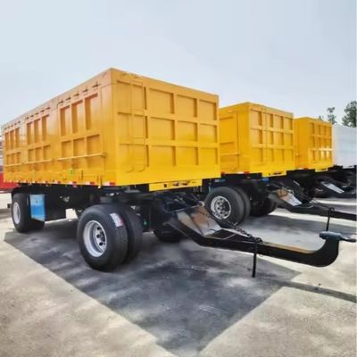 WOSHENG 2 axes transport de marchandises Full Trailer avec barre de tirage et demande du client