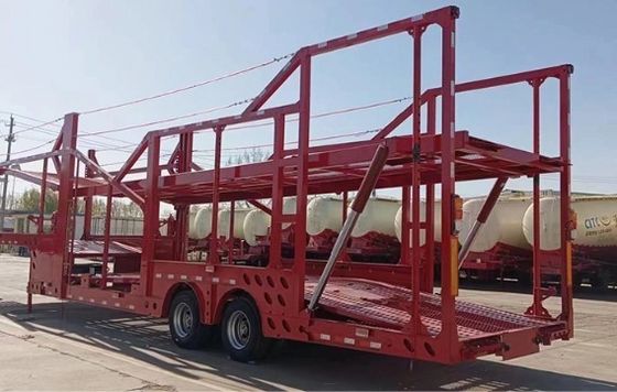 Transports 6-10 voitures avec Wosheng 2 axes remorque de véhicule et conception à double pont