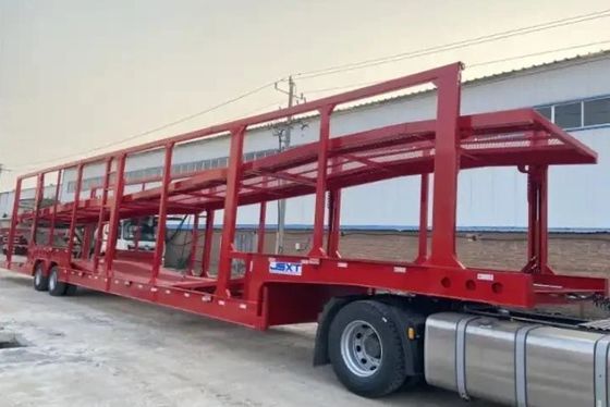 Transports 6-10 voitures avec Wosheng 2 axes remorque de véhicule et conception à double pont