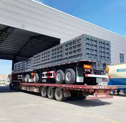 3 barres d'entraînement d'essieu, décharge latérale, remorque complète de 40 à 100 tonnes, remorqueuse Dolly, remorque complète
