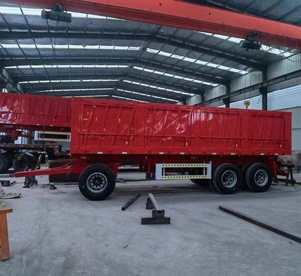 3 barres d'entraînement d'essieu, décharge latérale, remorque complète de 40 à 100 tonnes, remorqueuse Dolly, remorque complète
