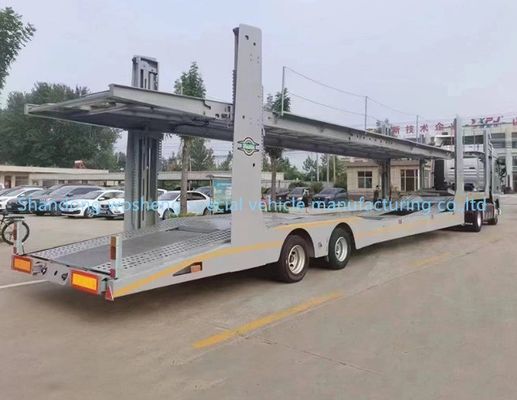 1 Unité de train d'atterrissage Wosheng Semi-remorque de transport automobile avec 2 essieux et double pont