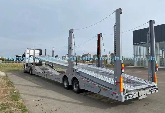 1 Unité de train d'atterrissage Wosheng Semi-remorque de transport automobile avec 2 essieux et double pont