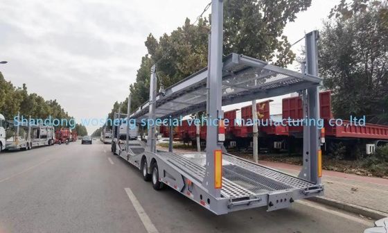 1 Unité de train d'atterrissage Wosheng Semi-remorque de transport automobile avec 2 essieux et double pont