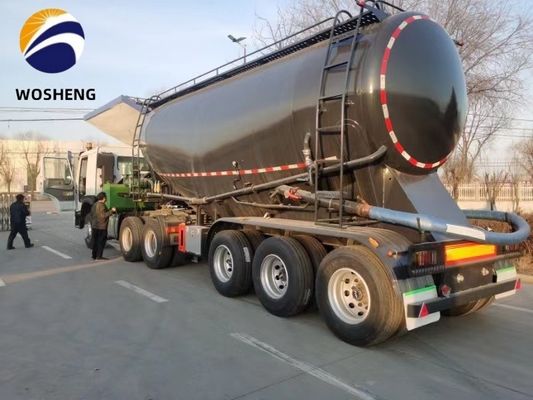 V Type 3 Arcs 45-60cbm Ciment en vrac Cisterne semi-remorque pour le transport de grande capacité