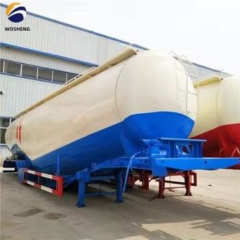 3 essieux 45 50 60 cbm Silos à cendres volantes remorque de citronne à pression de travail de 2,5 bar