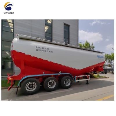3 essieux 45 50 60 cbm Silos à cendres volantes remorque de citronne à pression de travail de 2,5 bar