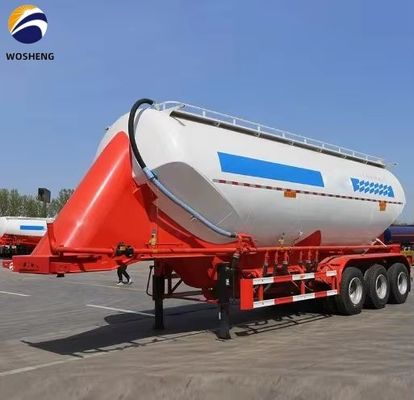 3 essieux 45 50 60 cbm Silos à cendres volantes remorque de citronne à pression de travail de 2,5 bar