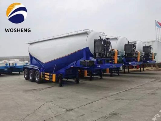 3 essieux 45-60cbm Cement Tanker Semi-remorque avec moteur diesel Deutz/Huafeng/Weichai