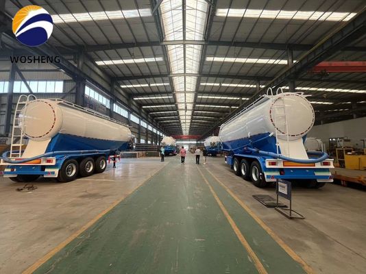 3 essieux 45-60cbm Cement Tanker Semi-remorque avec moteur diesel Deutz/Huafeng/Weichai