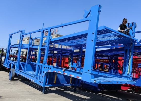 Charge utile maximale 30000 kg Semi-remorques à deux étages en acier pour le transport de camions