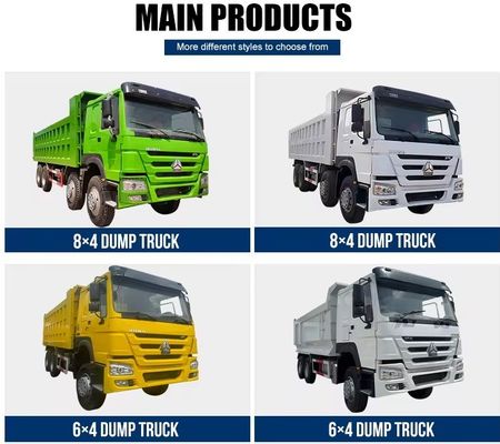 10 à 15 tonnes de poids total du véhicule Sinotruk Haowo Dump Truck 375 chevaux