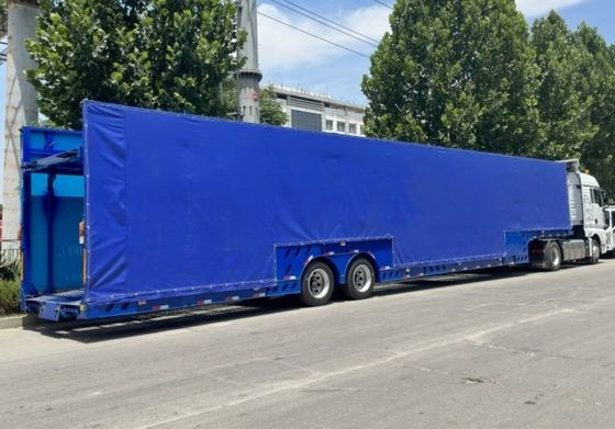 WS 2 essieux de chargement entourés de 6 remorques de transport de voitures avec 16690x2700x3000mm de taille et de suspension