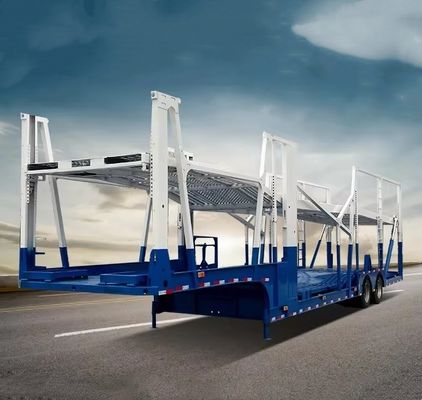 Transporteur de véhicules semi-remorques à 2 essieux personnalisable pour le transport de 6 à 8 unités de véhicules