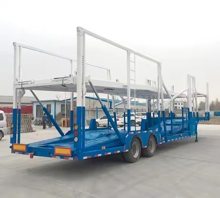 Transporteur de véhicules semi-remorques à 2 essieux personnalisable pour le transport de 6 à 8 unités de véhicules