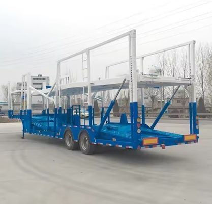 Transporteur de véhicules semi-remorques à 2 essieux personnalisable pour le transport de 6 à 8 unités de véhicules